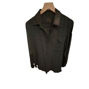 Rag & Bone Womens Green Silk & Leather Combo Shirt Size 4
